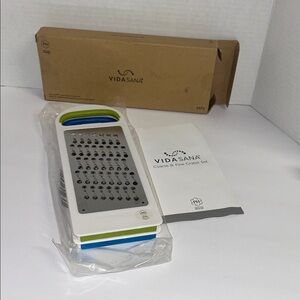 Princess House Vida Sana Coarse & Fine Grater Set - White, Blue, Green